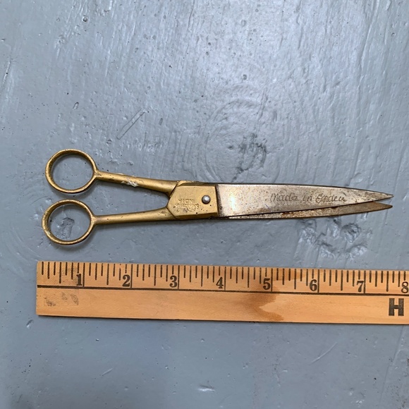 Set of Five Vintage Scissors Forged Steel School Sewing Crafts Art Scrap Teach - Picture 7 of 16